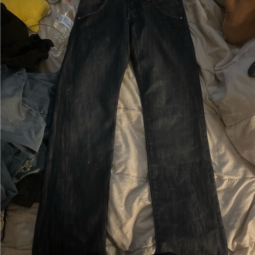 Arizona Jean Company Women's Straight Leg Jeans - Dark Blue